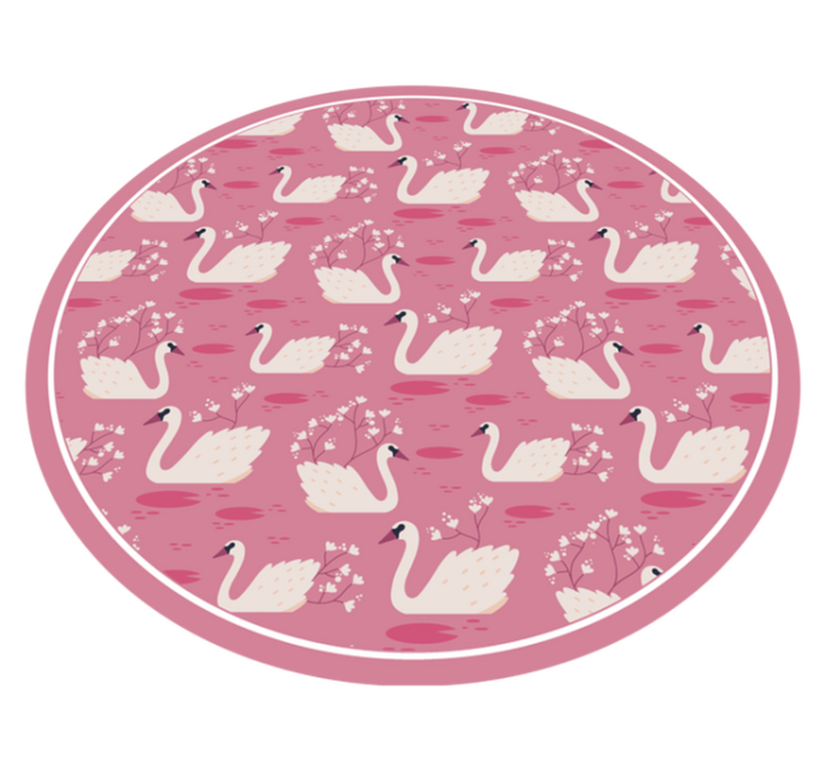 Vinyl Teppich Baby rosa Schwanensee - TenStickers