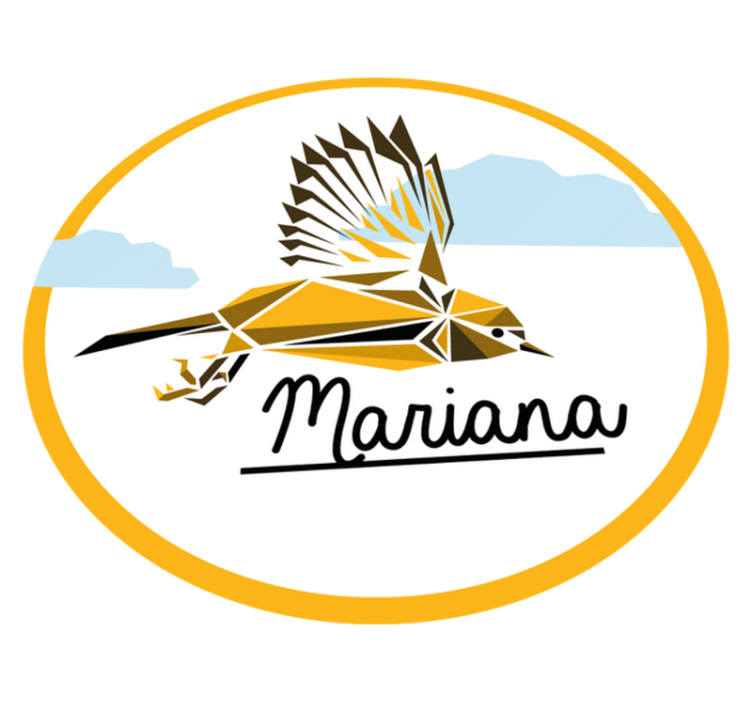 Vinyl Teppich mit Namen personalisierter vogel - TenStickers