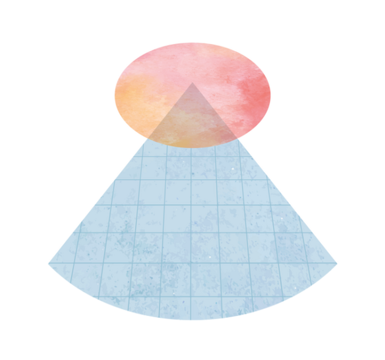 Vinyl Teppich minimalistisch geometrisches gradientendreieck - TenStickers