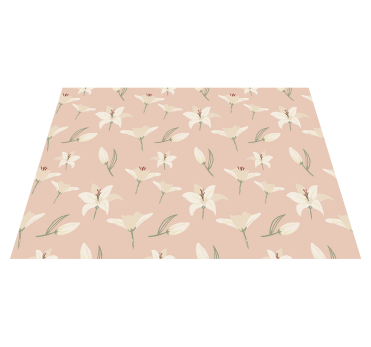 Vinyl Teppich Blumen florale pastell-eleganz - TenStickers