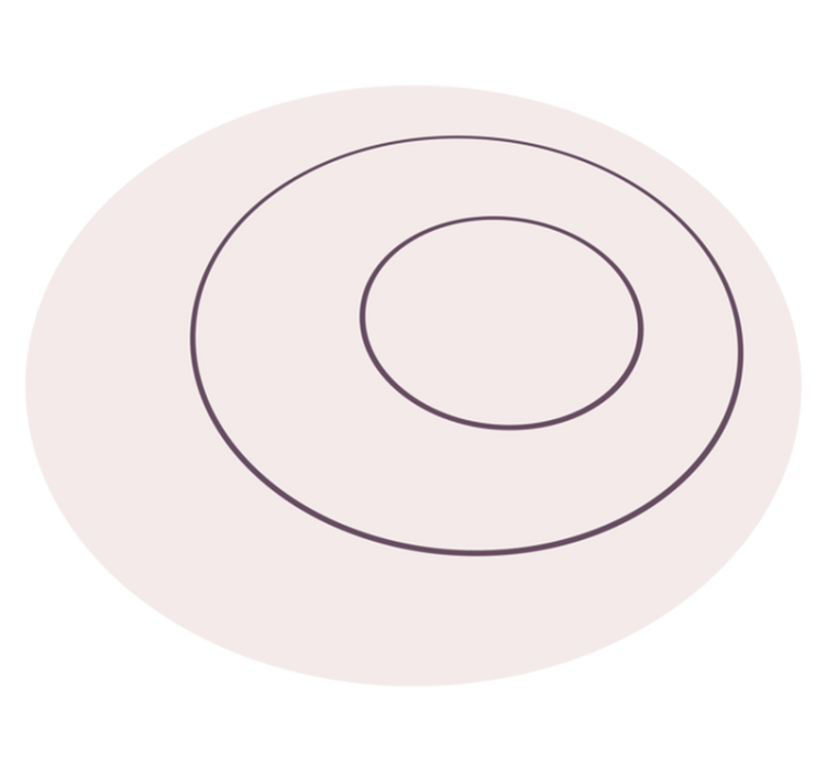 Vinyl Teppich minimalistisches kreisförmiges Design - TenStickers