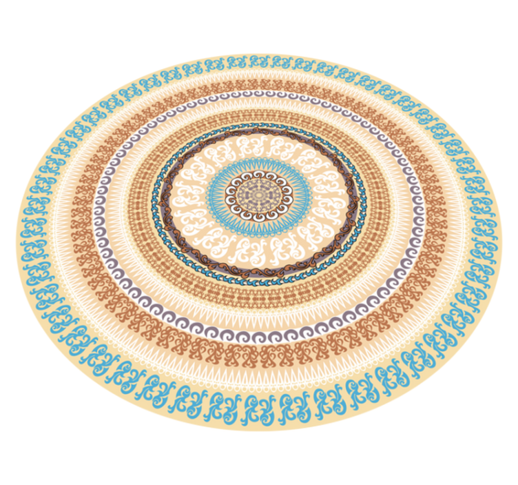Vinyl teppich mandala im mandala kreisdesign - TenStickers