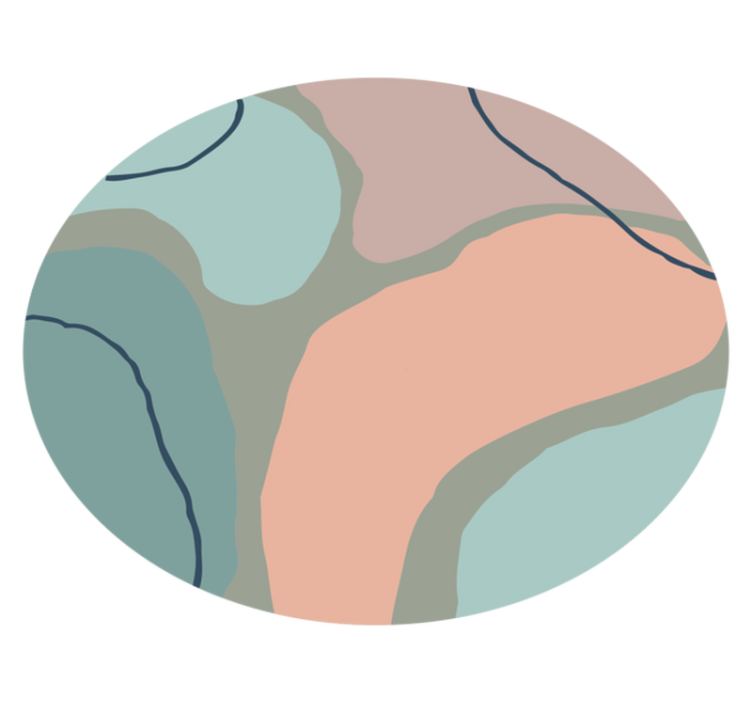 Vinyl Teppich minimalistisch abstrakte geometrische Formen - TenStickers