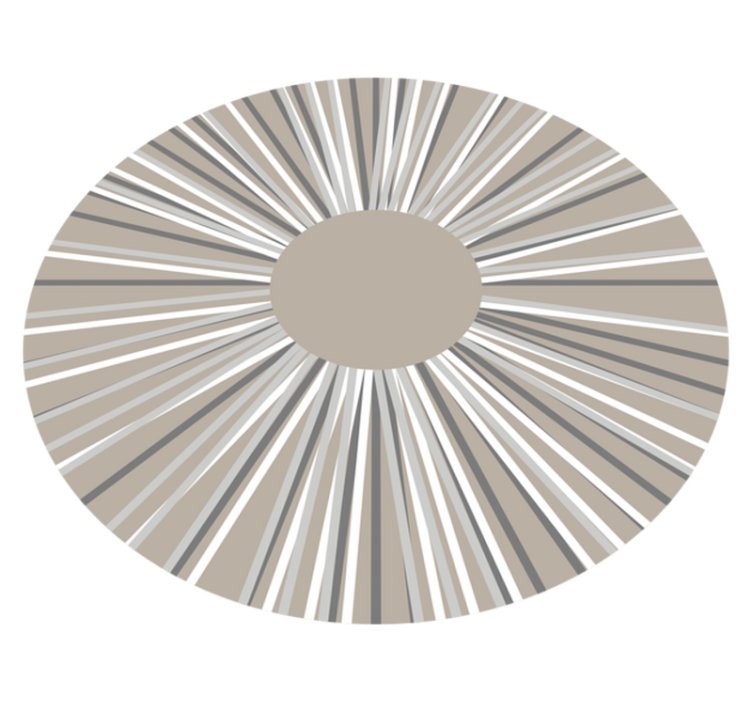 Vinyl Teppich geometrisch abstraktes kreisförmiges Muster - TenStickers