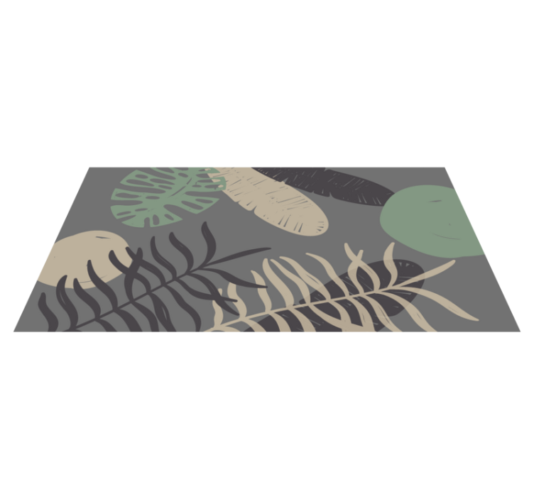 Vinyl Teppich Blumen botanisches Blattmusterdesign - TenStickers