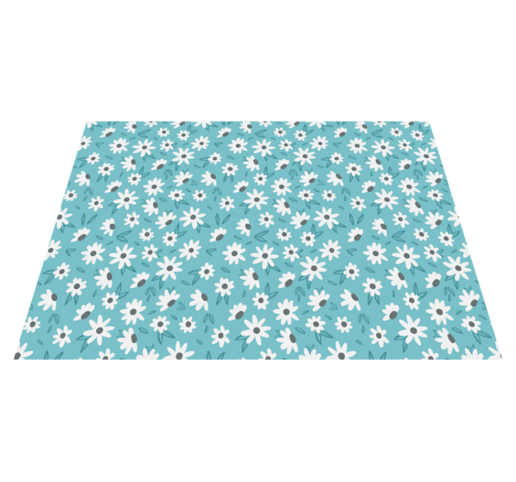 Vinyl teppich blumen für florale dekoration - TenStickers