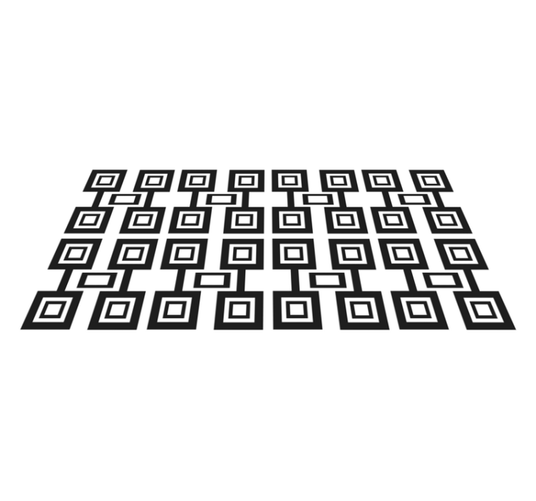 Vinyl Teppich geometrisch geometrisches quadratmuster - TenStickers