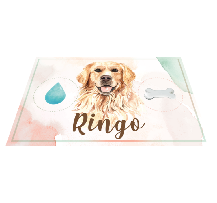 Vinylteppich Tiere Golden retriever Matte - TenStickers