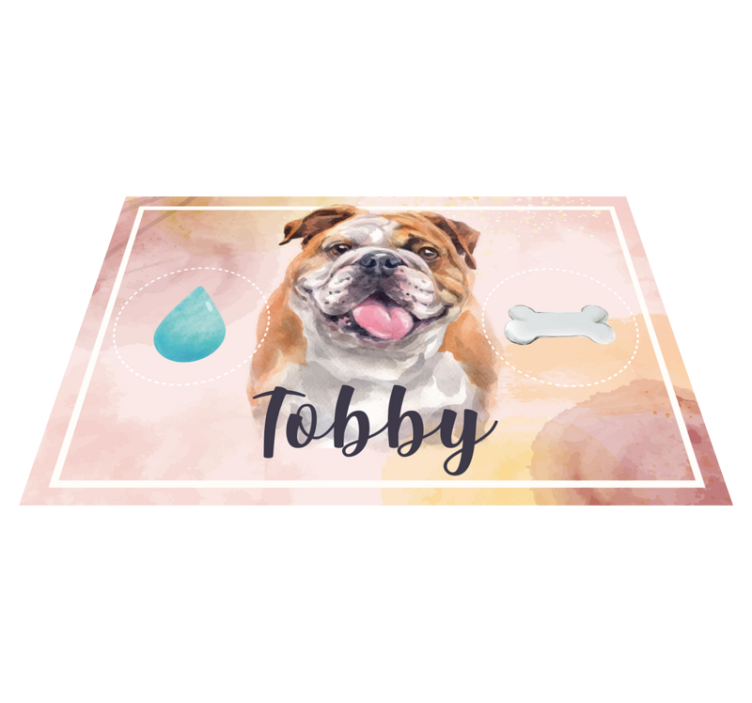 Vinylteppich Tiere Bulldog Matte - TenStickers