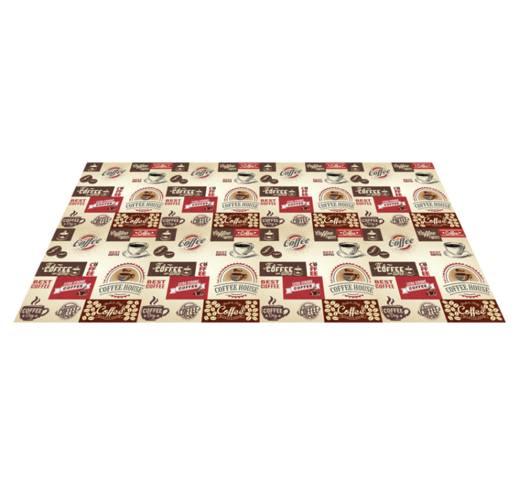 Vinyl läufer kuche vintage kaffee design - TenStickers