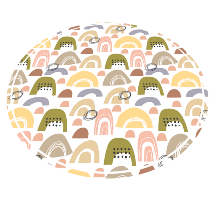 Vinylteppich Nordisches Regenbogenmuster - TenStickers