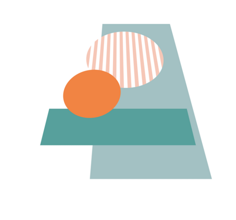 Vinyl Teppich modern sonnige geometrische kreise - TenStickers