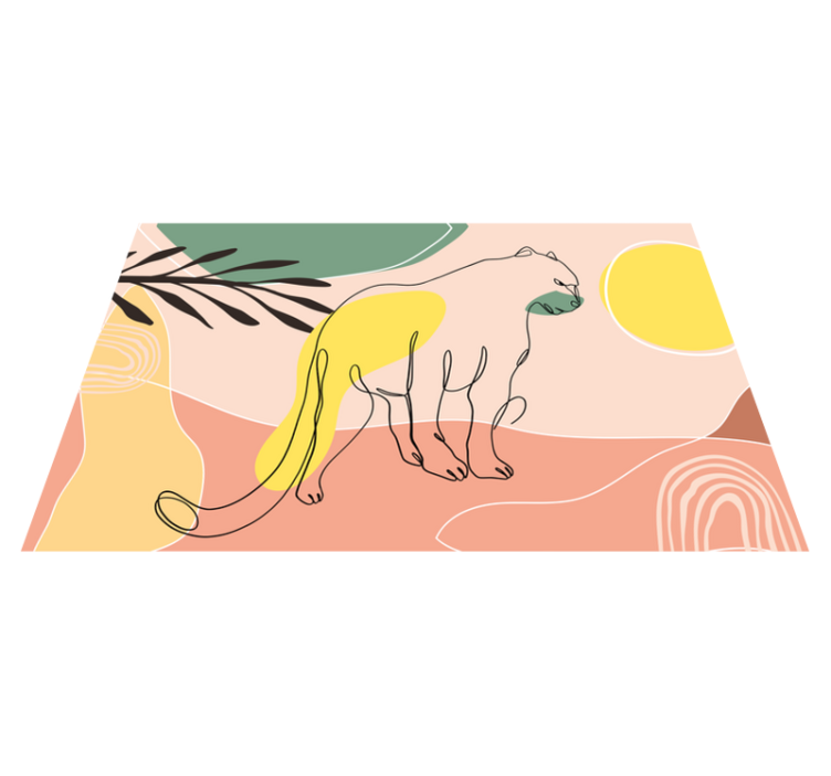 Vinylteppich handgezeichnete Panther  - TenStickers