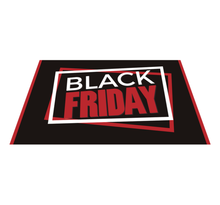 Schwarz Vinyl Teppich Black Friday rot - TenStickers
