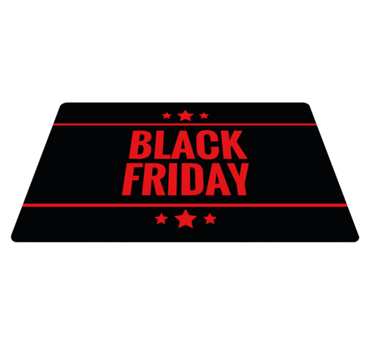 Vinylteppich schwarz black friday rot - TenStickers