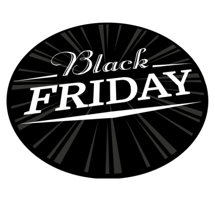 Vinyl Teppich rund Black Friday - TenStickers
