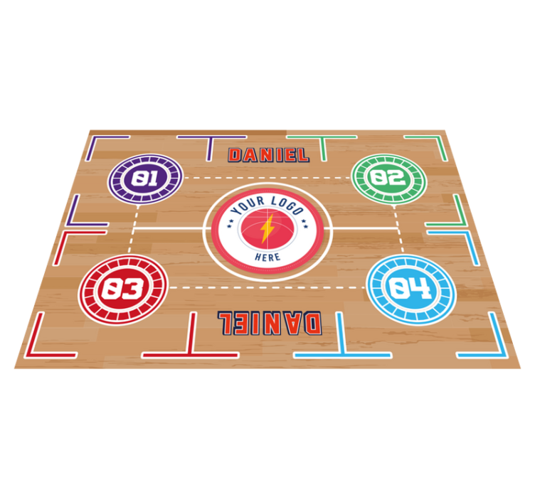 Vinylteppich Basketballtraining rechteckig - TenStickers