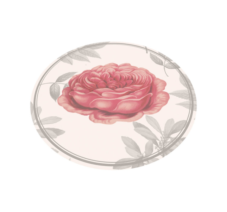 Vinyl Teppich Wohnzimmer rosane Rose - TenStickers