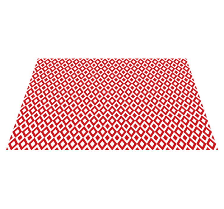 Vinyl Teppich rot Diamant-Motiv - TenStickers