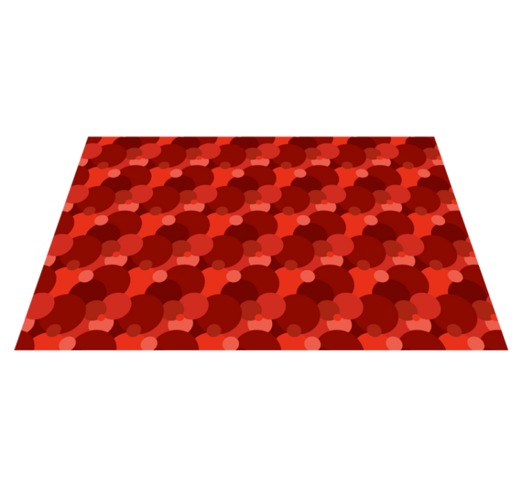 Vinyl Teppich rot modernes Kreismuster - TenStickers