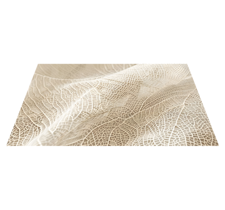 Vinyl Teppich beige minimalistische blätter - TenStickers