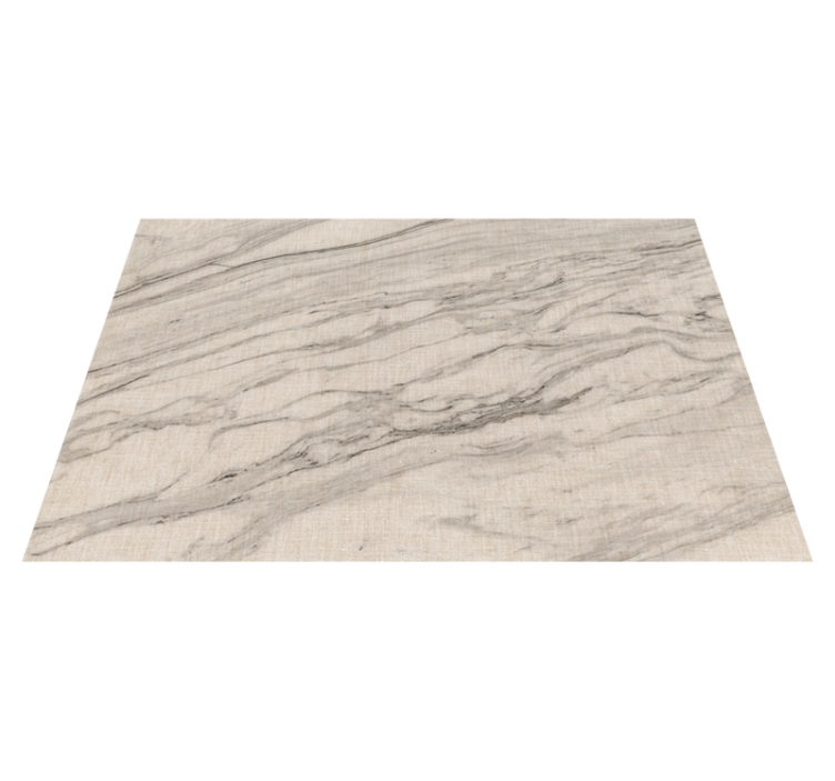 Vinyl Teppich Marmor elfenbeinfarben mit schwarzen details - TenStickers