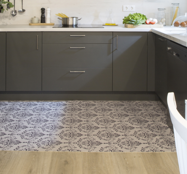 Vinyl teppich textur anmutige botanische muse - TenStickers