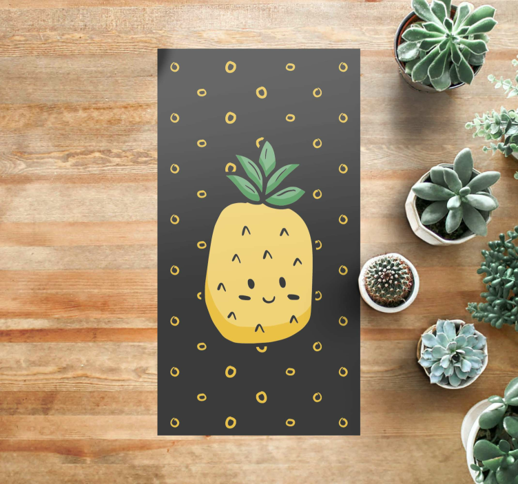 Vinyl Teppich Kinder fröhliche ananas - TenStickers
