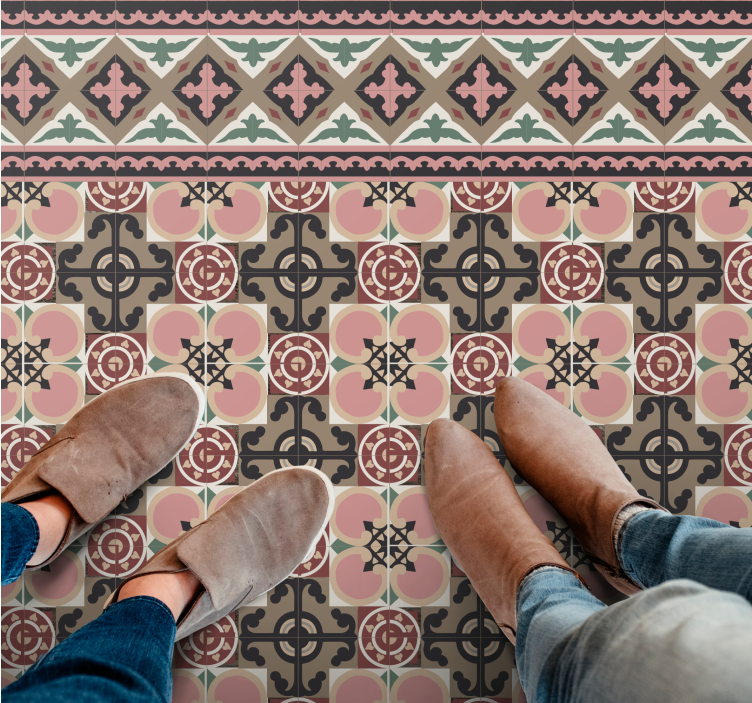 Vinyl Teppich Küche retro-botanisches motiv - TenStickers