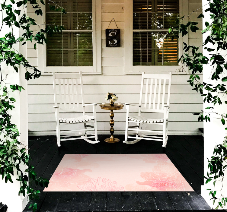 Vinyl Teppich Blumen blumenruhe - TenStickers