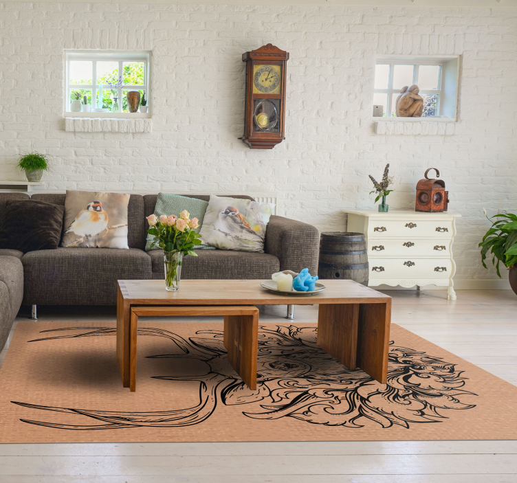 Vinyl Teppich Tiere stylisches hirsch-design - TenStickers