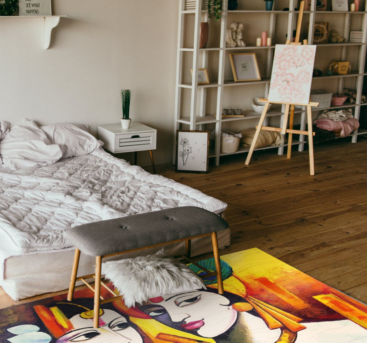 Vinyl Teppich Wohnzimmer kulturelle essenz - TenStickers