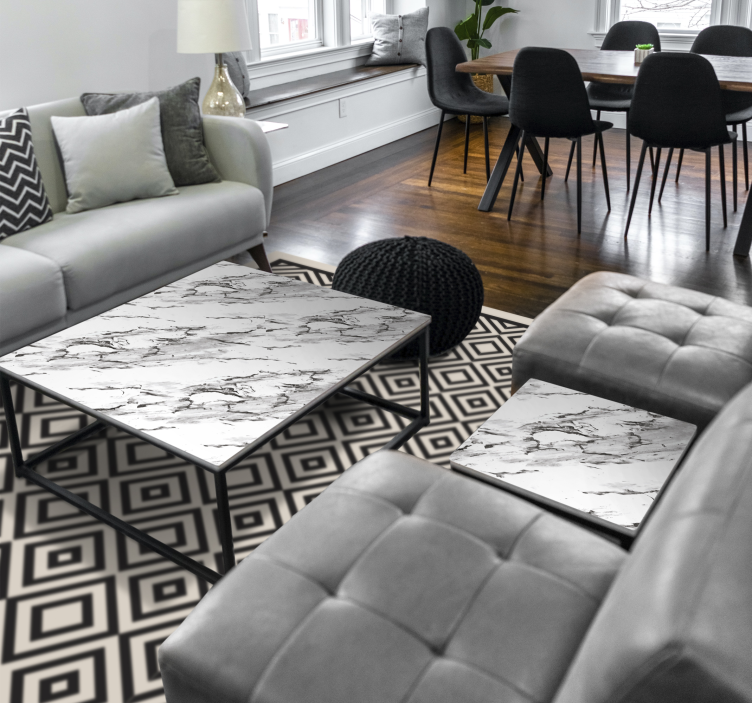 Vinyl Teppich geometrisch rautenmusterspiel - TenStickers