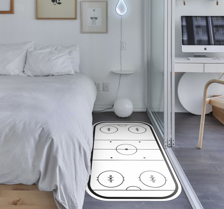 Vinylteppich minimalistisch Eishockeyfeld - TenStickers