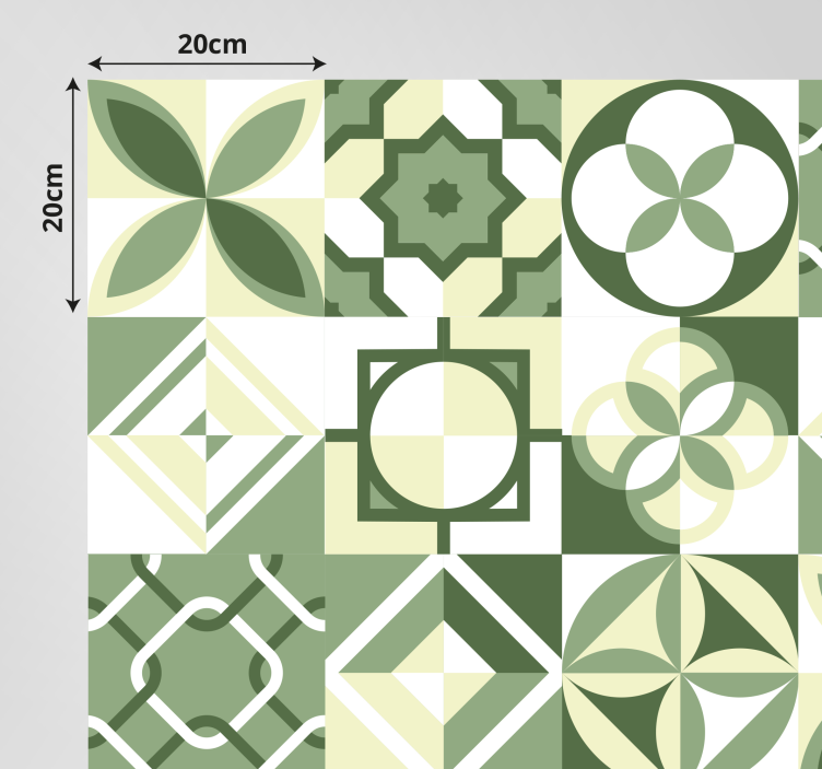 Vinyl teppich fliesenoptik musterfliesen inspiration - TenStickers