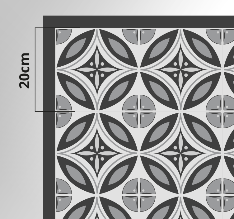 Vinyl teppich marmor mit raffiniertem monochromen muster - TenStickers