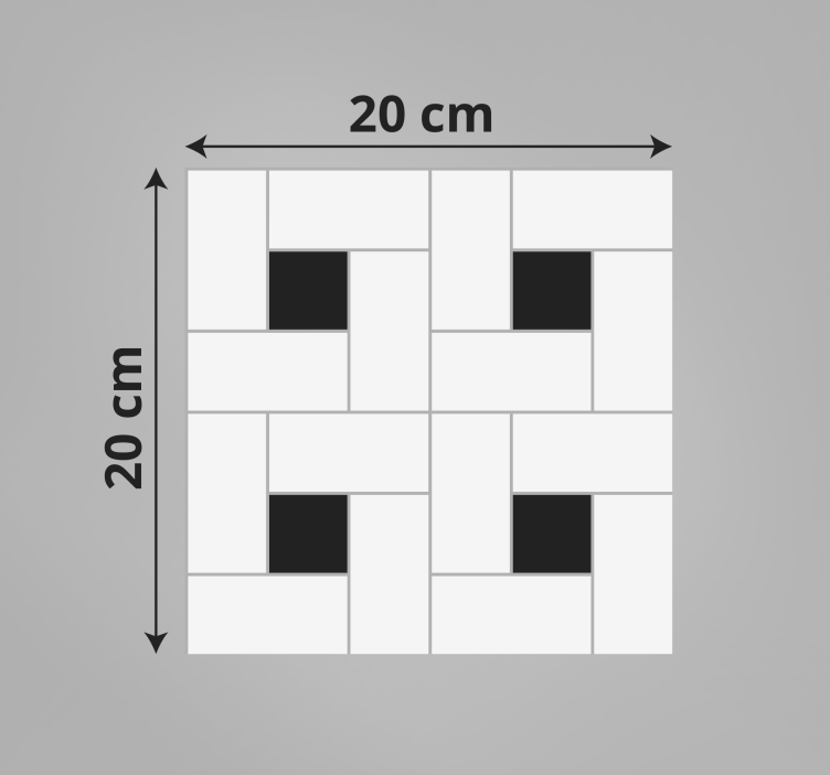 Vinyl teppich küche kleine quadrate - TenStickers