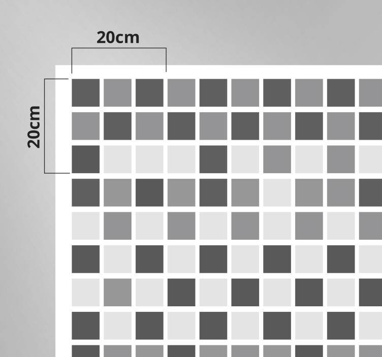 Vinyl Teppich Küche kleine graue Vierecke - TenStickers