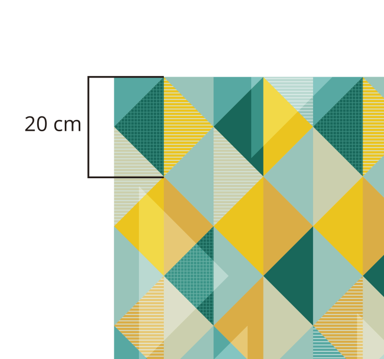 Geometrisches Dreiecke Muster  Vinyl Teppich - TenStickers