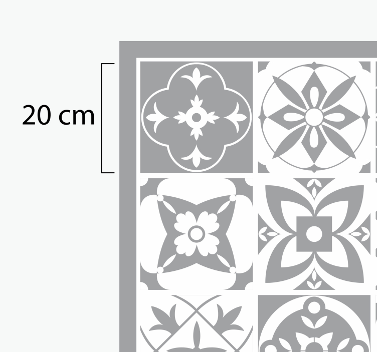 Vinyl Teppich Fliesenoptik grau elegant - TenStickers