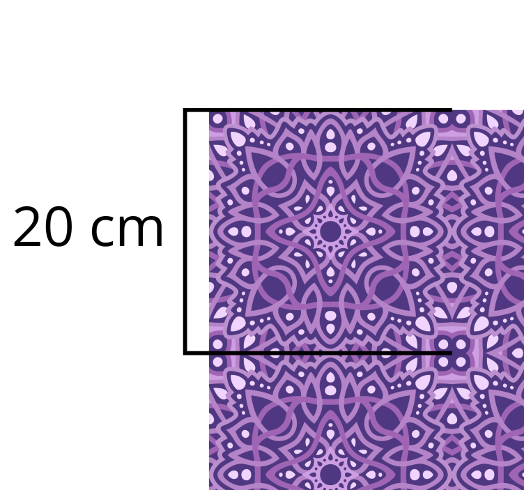 Vinyl Teppich Mandala lila Design - TenStickers