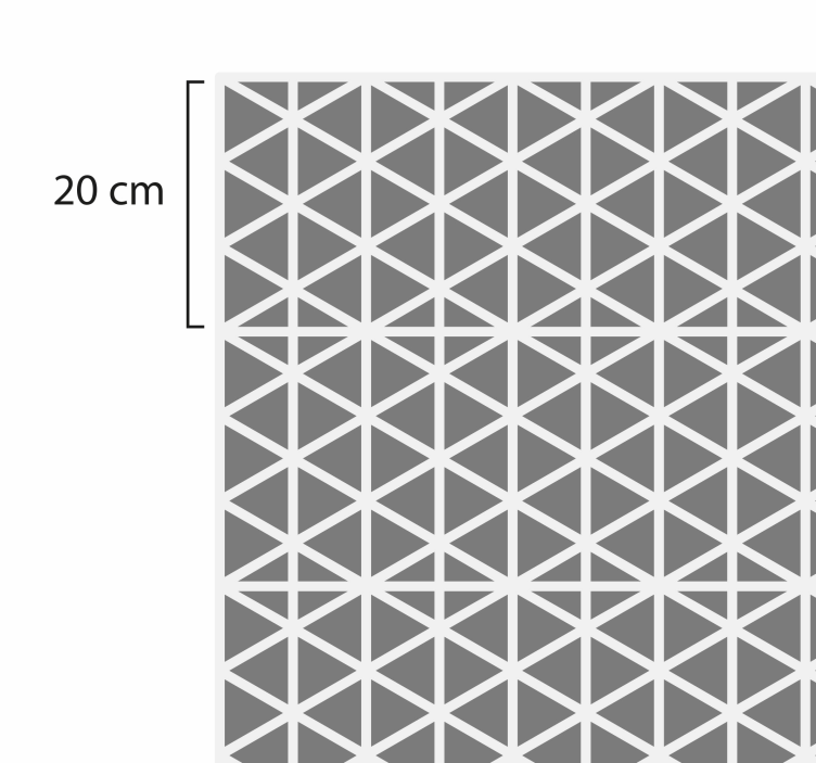 Vinyl Teppich Küche dreieckiges graues element - TenStickers
