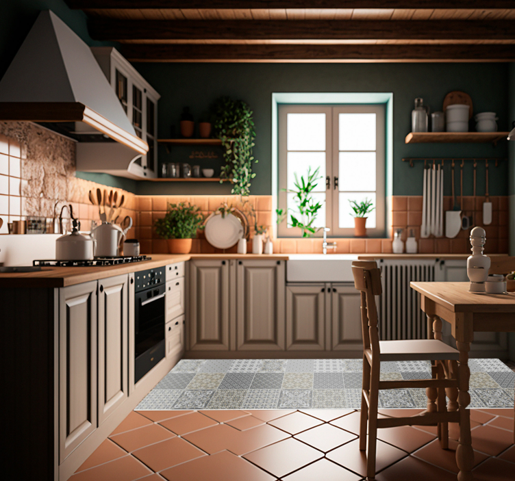 Vinyl Teppich Küche im marokkanischen Stil - TenStickers