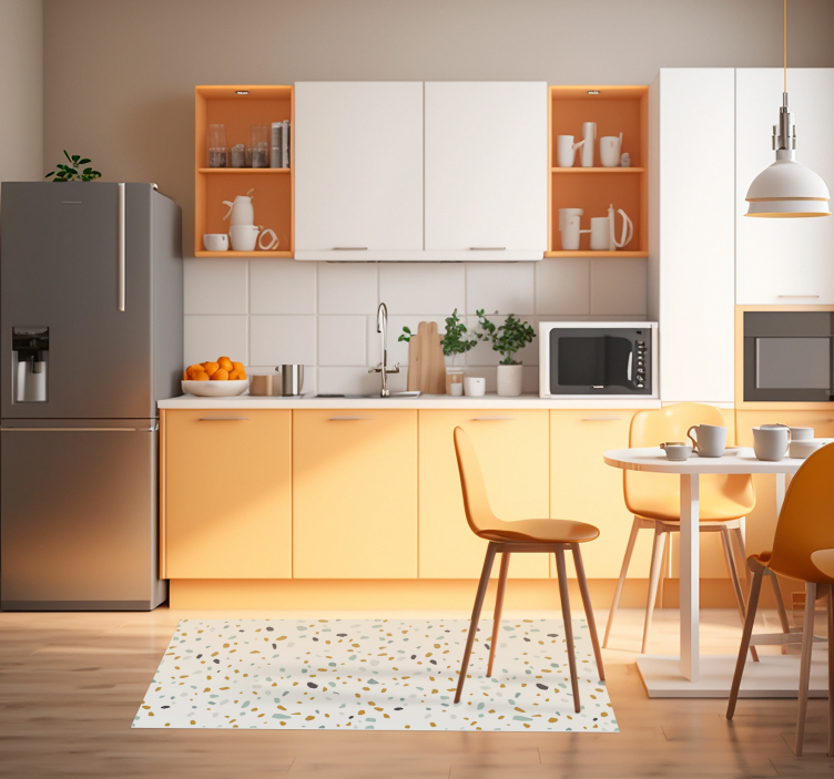 Vinyl läufer küche terrazzo im nordischen stil - TenStickers