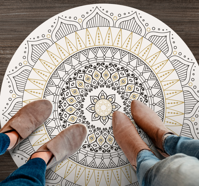 Vinyl teppich mandala als mandala mittelpunkt - TenStickers