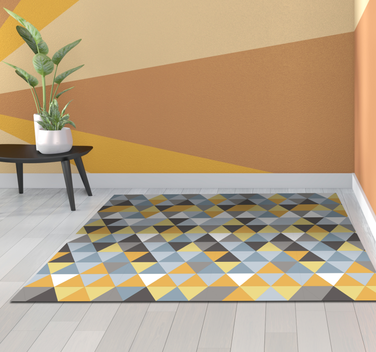 Vinyl Teppich geometrisch dreieckiges mosaik - TenStickers