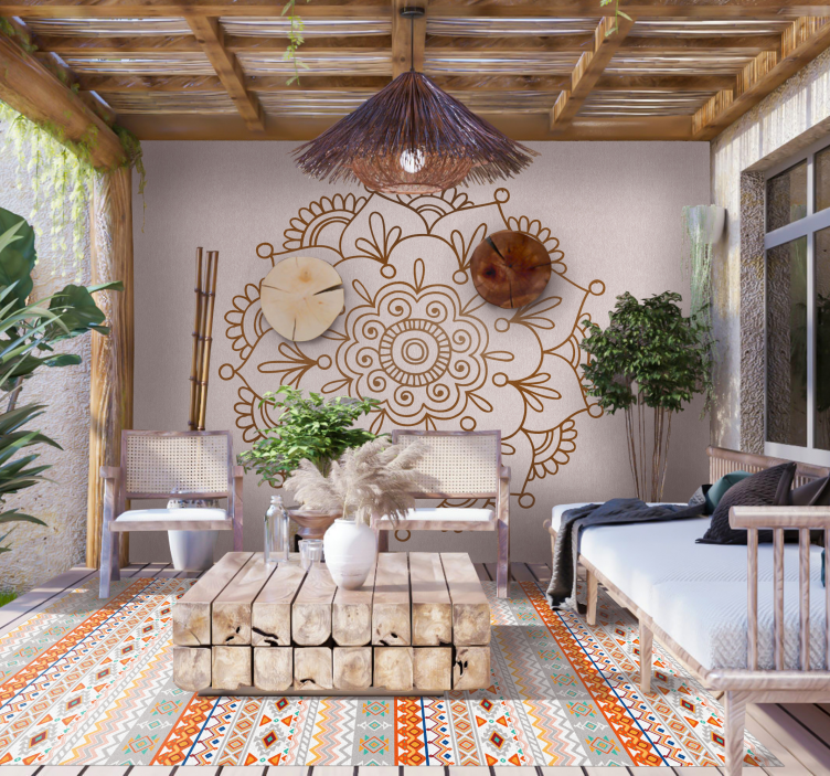 Vinylteppich ethnisch Bohemian Muster - TenStickers