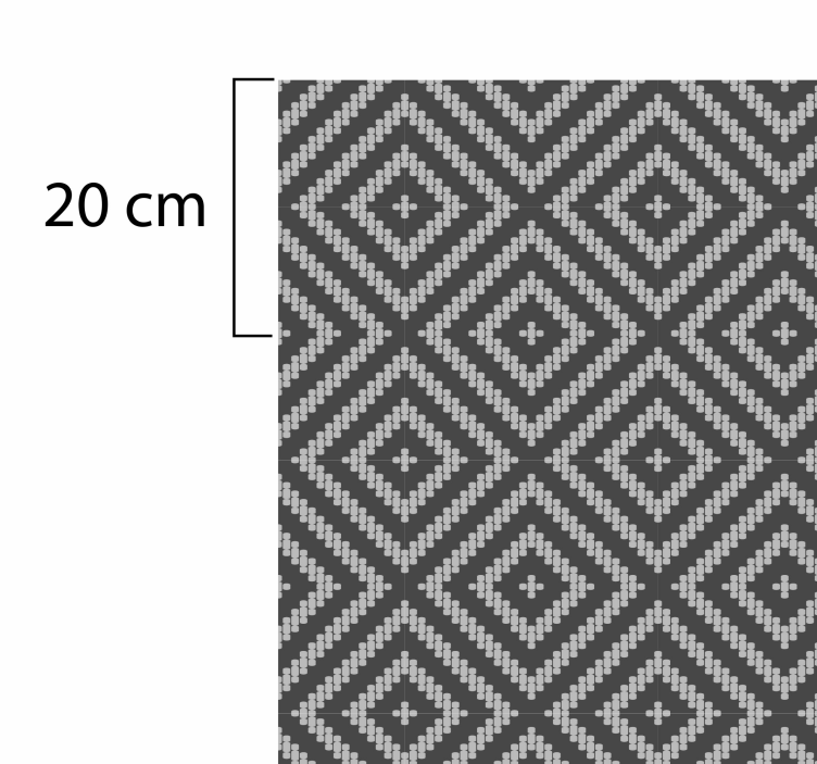 Vinyl teppich küche grau gemusterte fliese - TenStickers