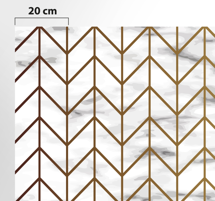 Vinyl Teppich goldene und marmorierte Geometrie - TenStickers