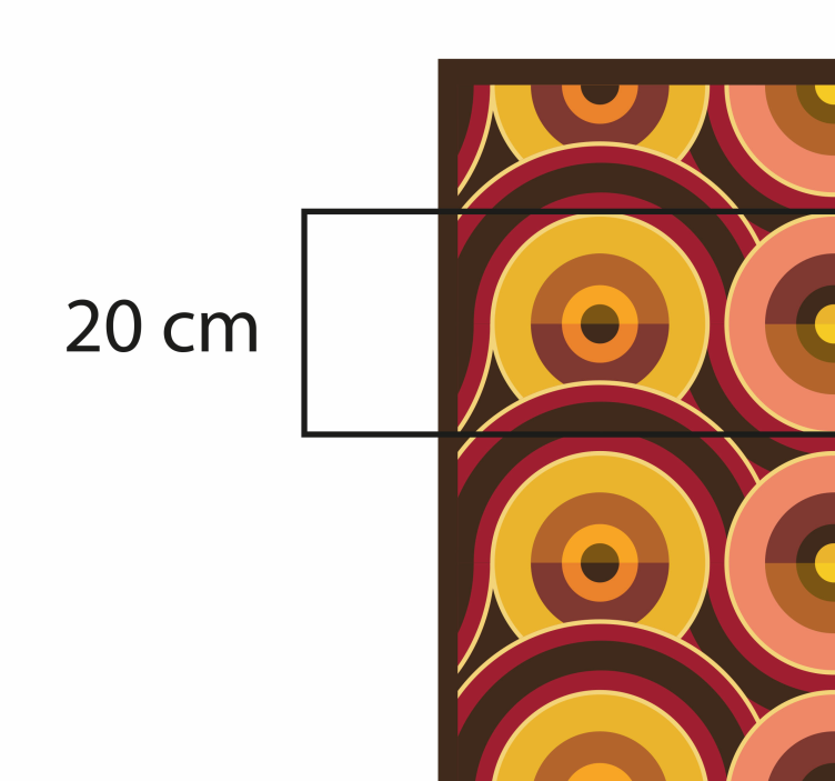 Vinyl Teppich Vintage leuchtend braune kreise - TenStickers